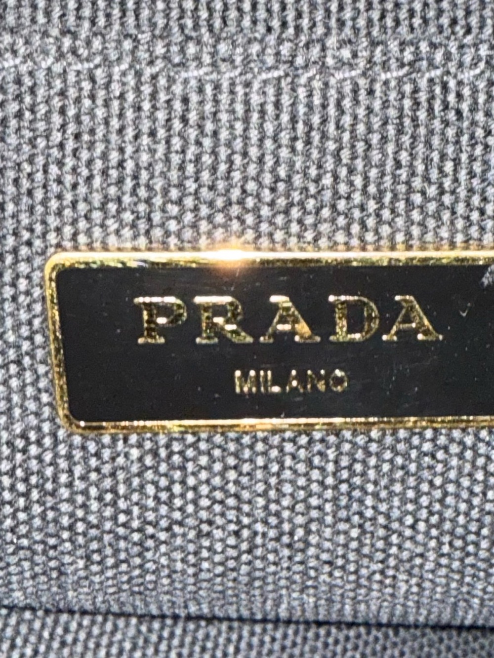 Prada Black Canapa Canvas Tote - Picture 5 of 8